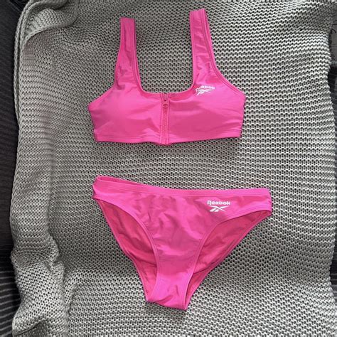 Reebok Hot Pink Bikini Top And Bikini Bottoms Depop