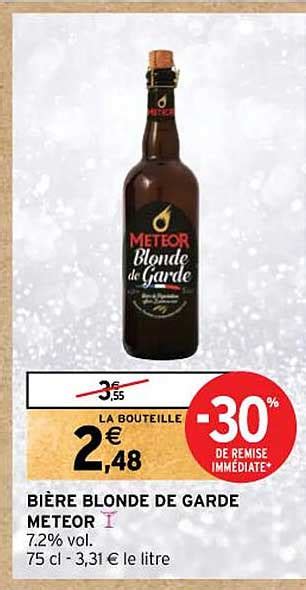Promo Bière Blonde De Garde Meteor chez Intermarché iCatalogue fr