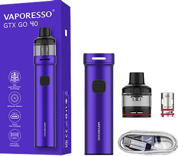 VAPORESSO GTX GO 40 80 Pod Kit 23 99 CV Wholesale