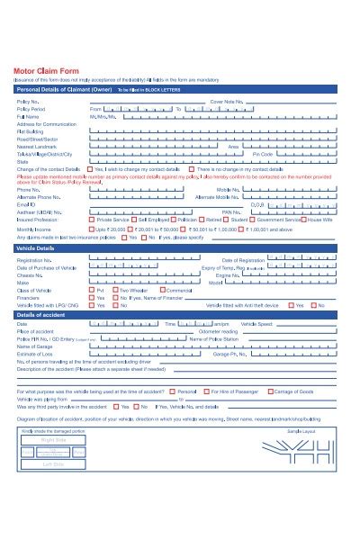 Free Claim Forms In Pdf Ms Word Excel Claimforms Net