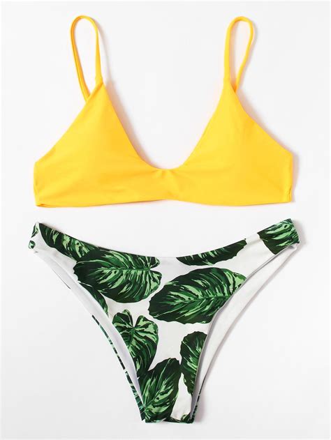 Jungle Print Mix And Match Bikini Set Mix And Match Bikini Cute Hot