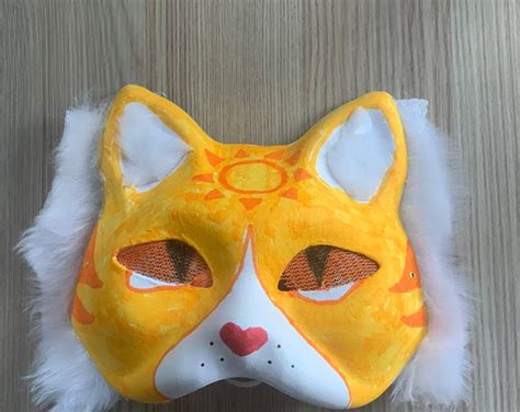 Custom Painted Therian Masks With Optional Side Fur Mesh Eyes And Ear