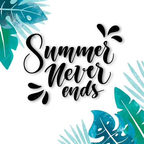 Premium Vector Hand Painted Watercolor Summer Lettering