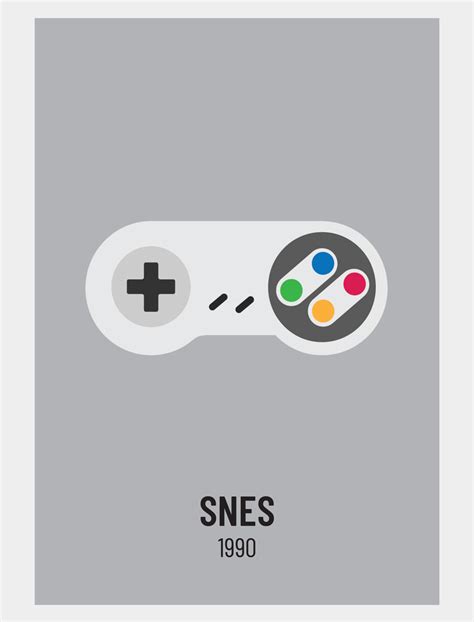 SNES Controller Mini Print - TeeChu