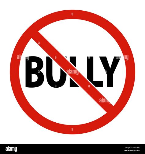 bullying sign  bully stock vector image art alamy