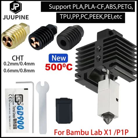 For Bambu Lab Hotend Nozzle Upgrade Hotend CHT Nozzle Hardened Steel