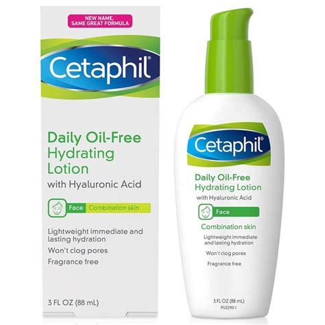 Cetaphil Daily Oil Free Hydrating Lotion Sensitive Skin Hyaluronic Acid