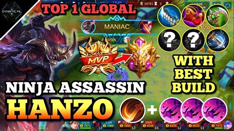 HANZO GAMEPLAY HANZO MOBILE LEGENDS HANZO BEST BUILD TOP 1 GLOBAL