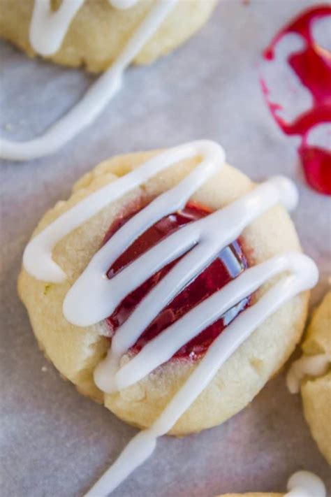 Raspberry Almond Thumbprint Cookies Raspberry