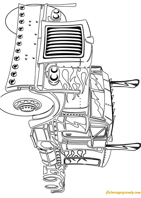 optimus coloring pages 6