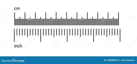 Metric Imperial Rulers Scale For A Ruler In Inches And Centimeters