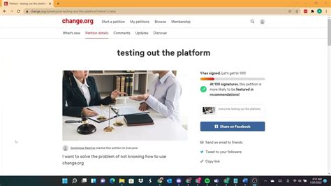 How To Sign A Petition On Change Org Youtube