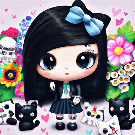 Kawaii Chibi Hello Kitty Graphic · Creative Fabrica