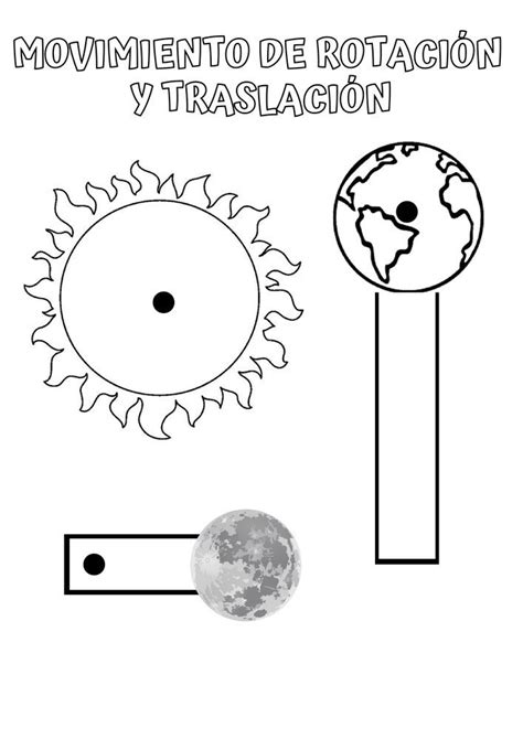 MOVIMIENTO DE ROTACIÓN Y TRASLACIÓN material didáctico de las