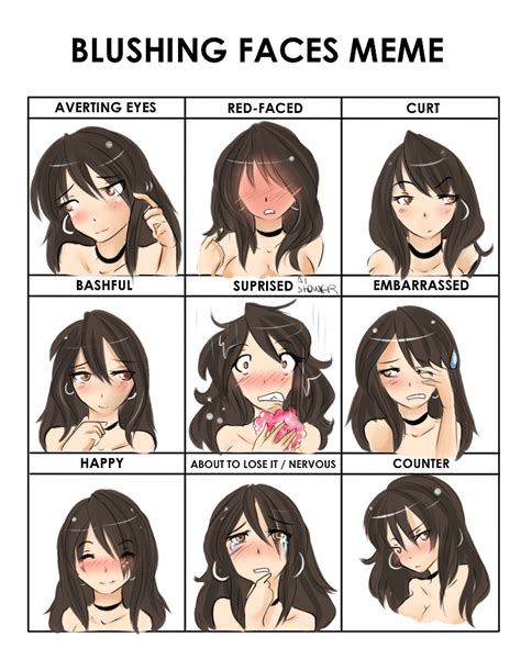 Blushing Faces Meme Contest On Genesis Artistry Deviantart