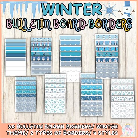 Winter Bulletin Board Borders For Winter Classroom Bulletin Board