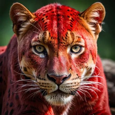 a red Panther, photography