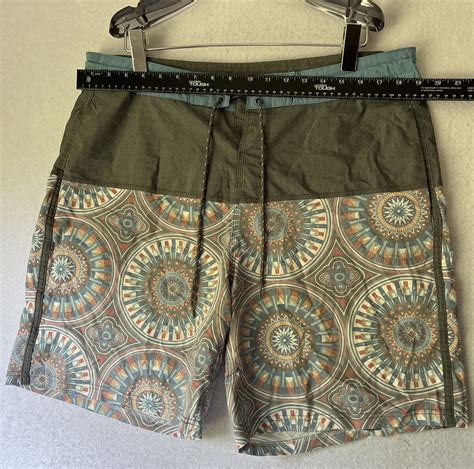 Burnside Swim Mens Swim Trunks Mandala Pattern Size 36 - Gem