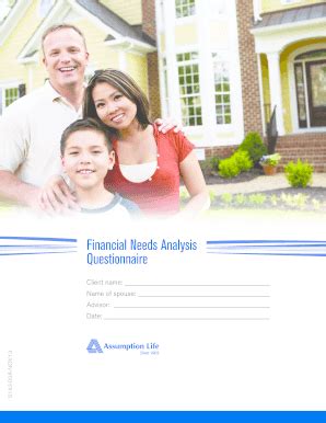 Fillable Online Infonet Assumption Financial Needs Analysis