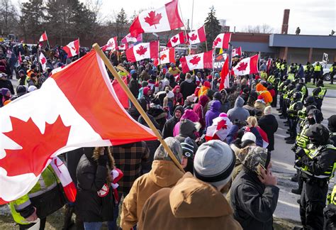 Blockades On Canada US Border Continue As Protests Swell AP News