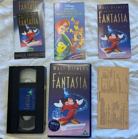 Disney Classics Rare Vhs Uk Fantasia Vhs Original Inserts