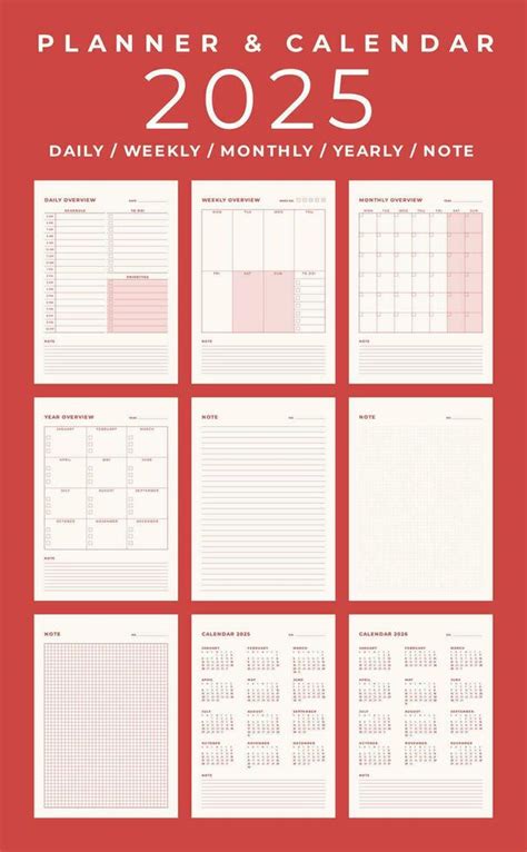 Yearly Calendar Printable With Notes Template Design Izabel