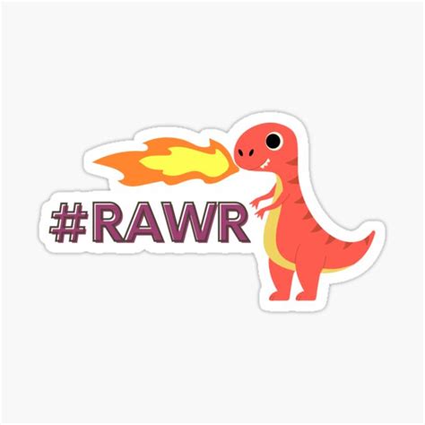 "Rawr Dino" Sticker for Sale by ScarletMerch | Redbubble