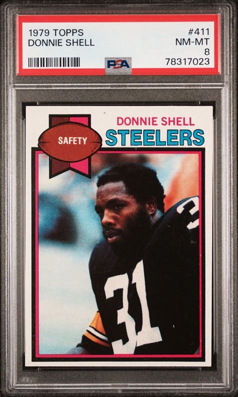 Topps Donnie Shell Psa Nm Mt Pittsburgh Steelers Hof Ebay