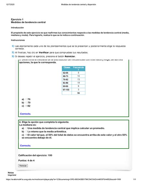 Probabilidad Y Estad Stica V Medidas De Tendencia Central Y Dispersi N