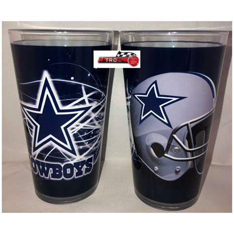 Dallas Cowboys Boelter Nfl Sublimated Volt 16oz Pint Glass Set Free Ship Ebay