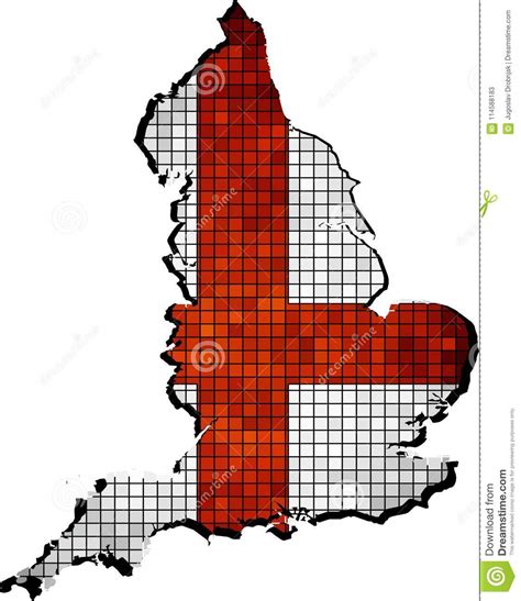 England Map With Flag Inside Stock Vector Illustration Of Border