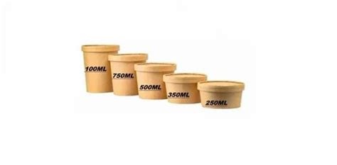 500 Ml Plain Brown Kraft Paper Food Container At Rs 732piece In Mumbai Id 2850611976462