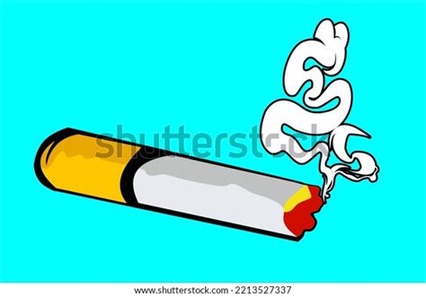 Lit Filter Cigarette Vector Designwhite Smoke Stock Vector (Royalty Free) 2213527337 | Shutterstock