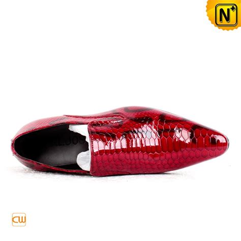 Mens Fashion Red Patent Leather Dress Shoes Cw762053