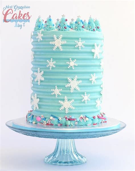 Let It Snow Decorated Cake By Teresa Davidson Cakesdecor