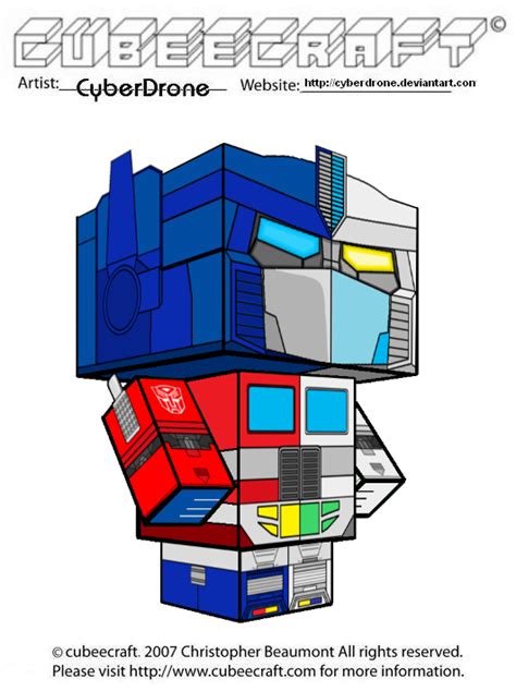 Cubeecraft Optimus Magnus By Cyberdrone On Deviantart