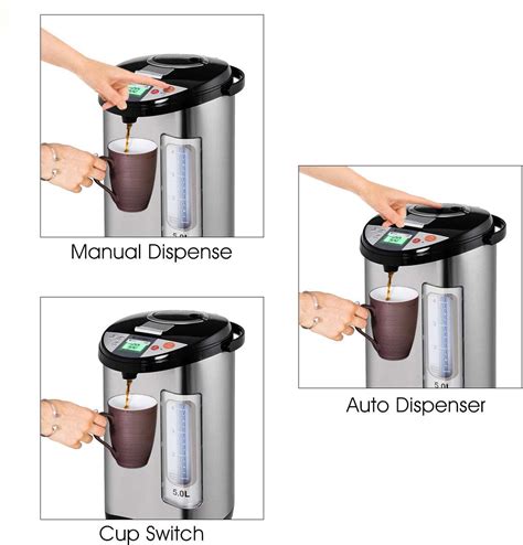 Costway Instant Electric Hot Water Boiler And Warmer Liter LCD Water Pot With Stage