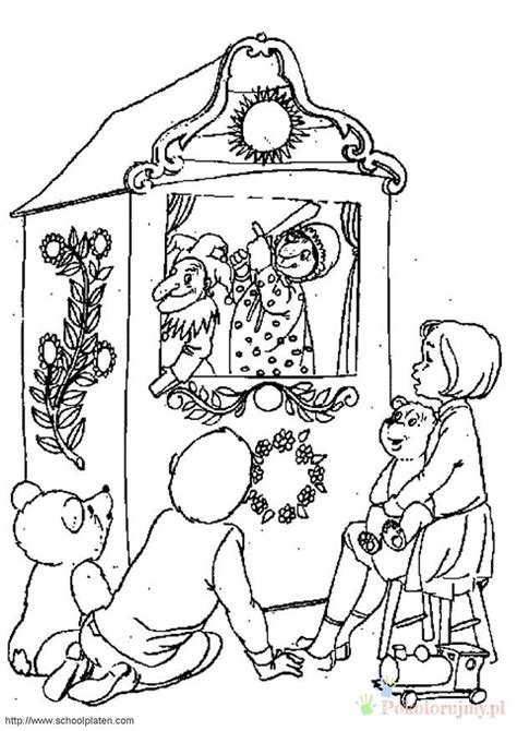 Teatr Kolorowanki Kolorowanka Dzieci Dla Sketch Coloring Page