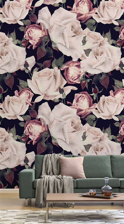 8 Dark Floral Wallpapers To Create A Striking Space Hovia Floral Wallpaper Mural Wallpaper