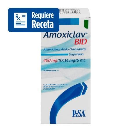 Amoxiclav Bid Mg Mg Ml Suspensi N Polvo Para Ml Sam S Club