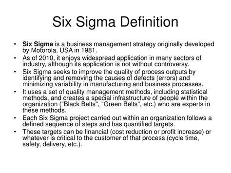 Ppt Six Sigma Powerpoint Presentation Free Download Id 189945