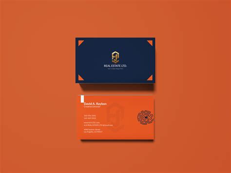 real estate logo and business card on Behance