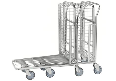 Lagervogn Km Kan Stables Galvanisert Gitterkurv Og Hylle Kg