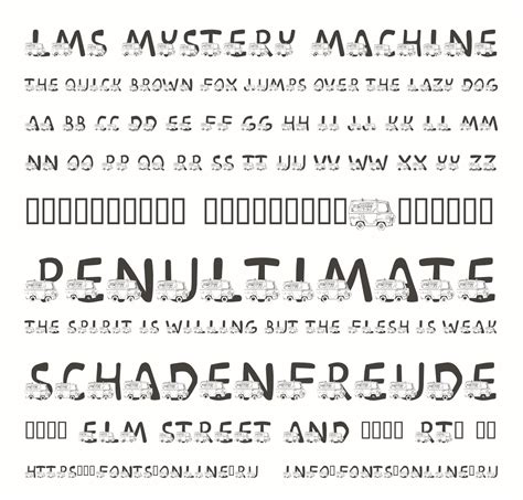 LMS Mystery Machine font