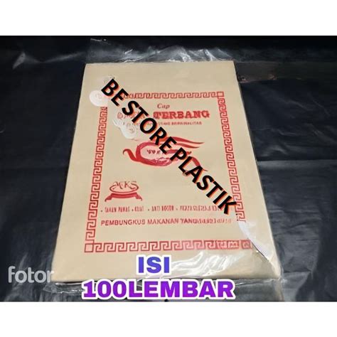 Jual Kertas Nasi Coklat Warteg Uduk Isi 100 Lembar Shopee Indonesia