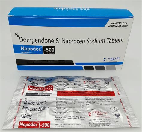 Naproxen Mg Domperidone Mg Napodoc At Rs Box Tablet