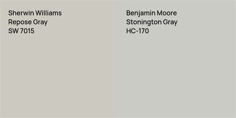 Sherwin Williams Repose Gray Vs Benjamin Moore Stonington Gray Comparison