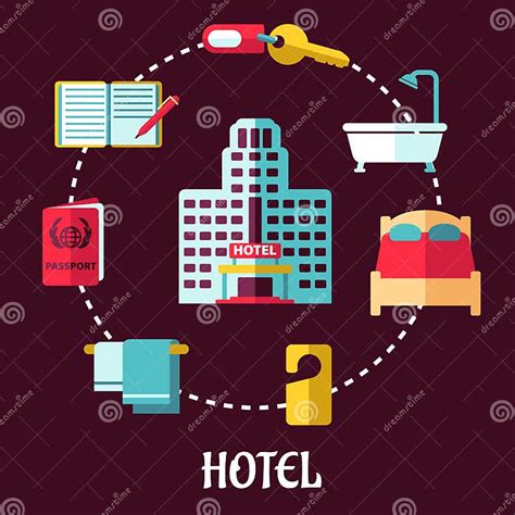 Diseño Del Plano De Servicio De Hotel Ilustración Del Vector