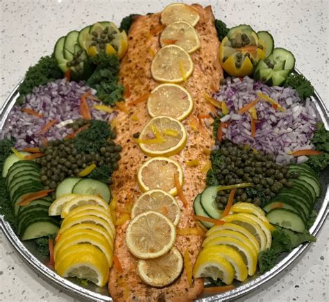 Roasted Salmon Platter Barbeque Catering Company Servicing Central