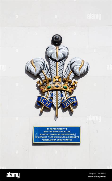 The Heraldic Badge Prince Of Wales Banque De Photographies Et Dimages